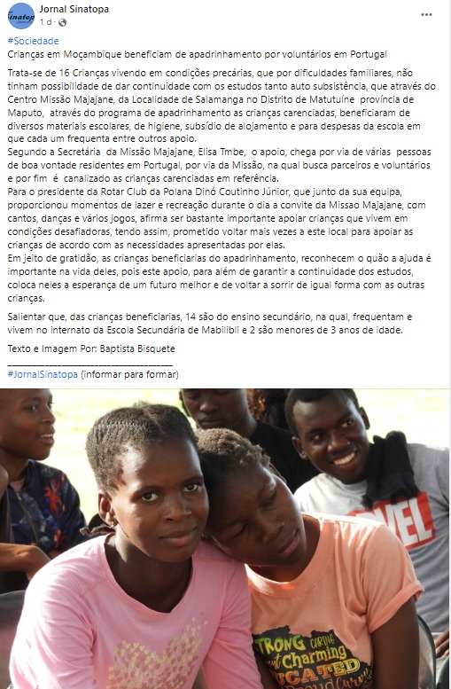 Criancas Beneficiam apadrinhamento